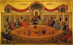 Icon of the Last Supper to be found at iconograms.org